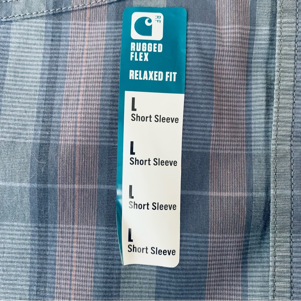 Carhartt Rugged Flex Short Sleeve Shirt Button Up NWT Large - Picture 8 of 9